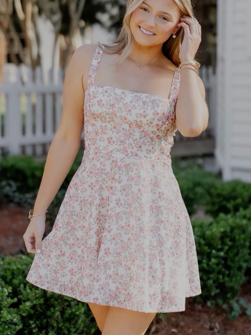 BeBop Pink Floral Mini Dress